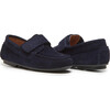 Suede Driving Loafers, Navy - Loafers - 2