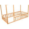 Montessori House Bedframe with Rails, Twin - Beds - 2