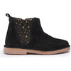 Star Sparkle & Suede Chelsea Boot, Black - Boots - 1 - thumbnail