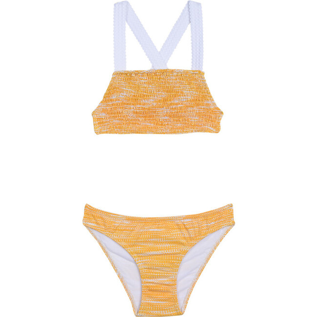Smocked Bikini, Ikat Marigold - Two Pieces - 1