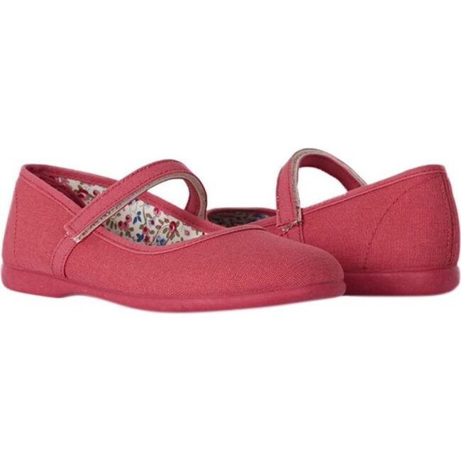 Canvas Velcro Mary Janes, Magenta - Mary Janes - 1