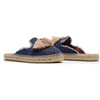 Canvas Espadrille Slides With Tassels, Indigo - Espadrilles - 1 - thumbnail