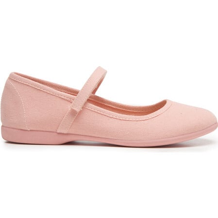 Canvas Mary Janes, Peach