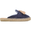 Canvas Espadrille Slides With Tassels, Indigo - Espadrilles - 3