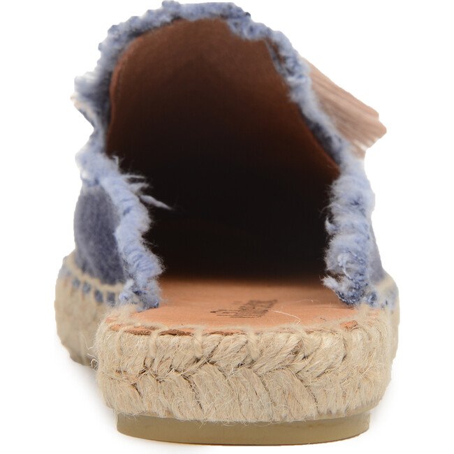 Canvas Espadrille Slides With Tassels, Indigo - Espadrilles - 5