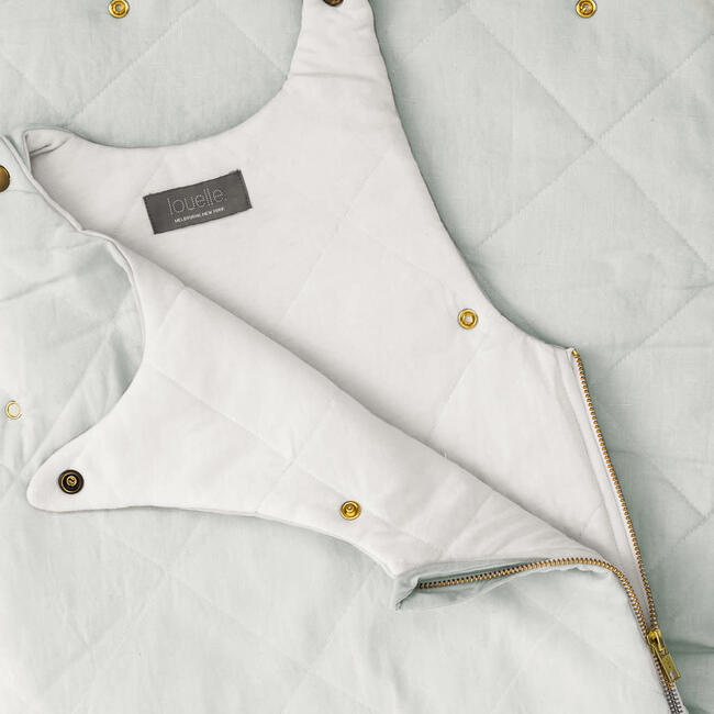 Quilted Sleeping Bag, French Grey Linen - Sleepbags - 3