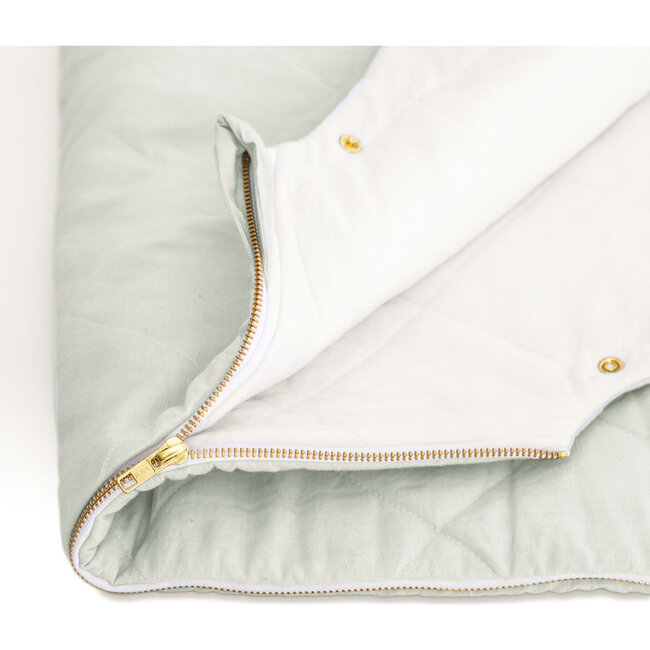 Quilted Sleeping Bag, French Grey Linen - Sleepbags - 4