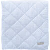Reversible Play Mat, Pale Blue Gingham and White Linen - Playmats - 1 - thumbnail