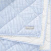 Reversible Play Mat, Pale Blue Gingham and White Linen - Playmats - 3