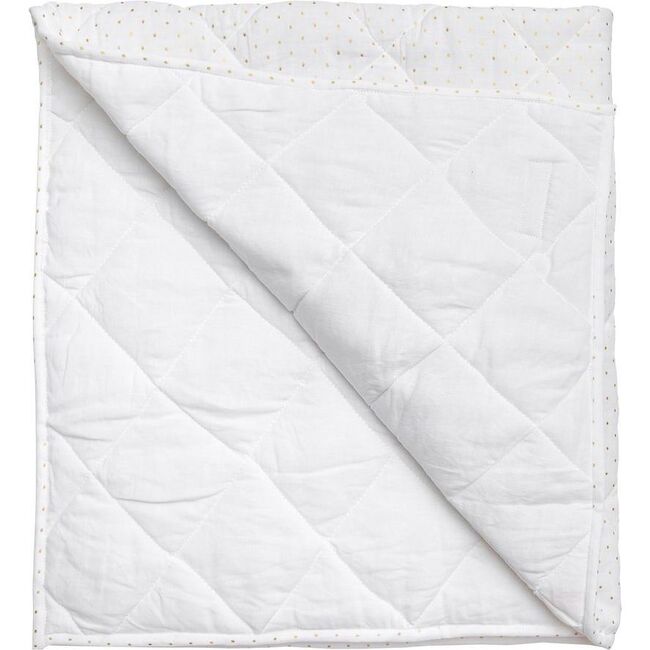 Play Mat Quilt, Gold Spot & White Linen