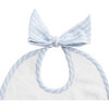 Newborn Bib, Pale Blue Gingham - Bibs - 4 - thumbnail