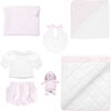*Exclusive* Luxe Baby Gift Set, Dusty Pink Gingham - Mixed Apparel Set - 1 - thumbnail