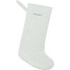 Quilted Linen Holiday Stocking, French Grey - Stockings - 1 - thumbnail