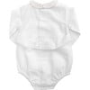 Linen Onesie, Blossom Pink and White - Onesies - 3