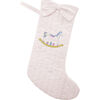 Linen Rocking Horse Holiday Stocking, Pink - Stockings - 1 - thumbnail
