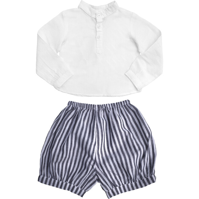 White Shirt and Harbor Island Stripe Short Gift Set