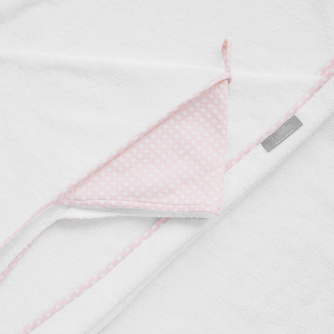 Hooded Towel, Dusty Pink Gingham - Towels - 4