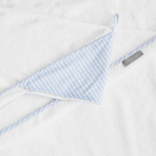 Hooded Towel, Pale Blue Gingham - Towels - 3