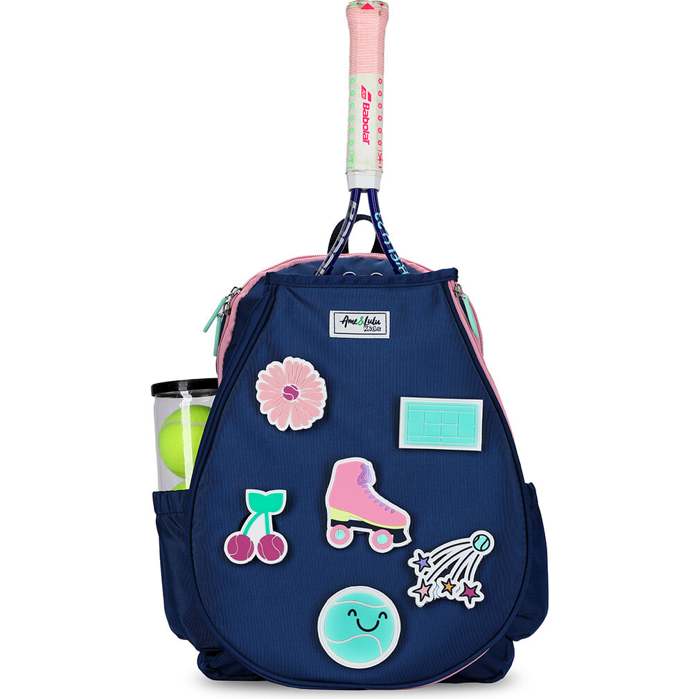 Little Patches Tennis Backpack, Retro Vibes - Backpacks - 1