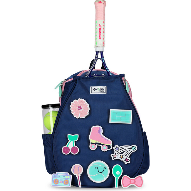 Little Patches Tennis Backpack, Retro Vibes - Backpacks - 3