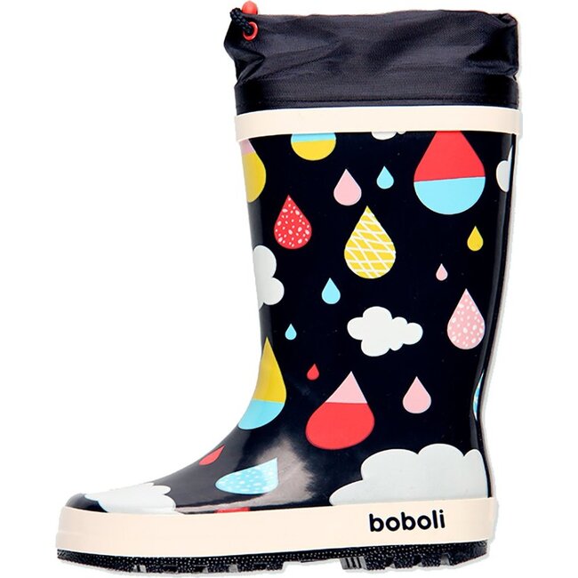 Raindrop Rain Boots, Black