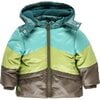 Striped Technical Parka, Green - Coats - 1 - thumbnail