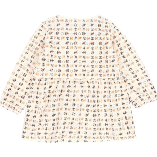 Velour Autumn Dress, Beige - Dresses - 2