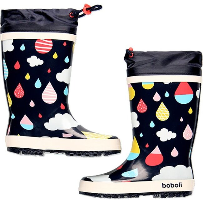 Raindrop Rain Boots, Black