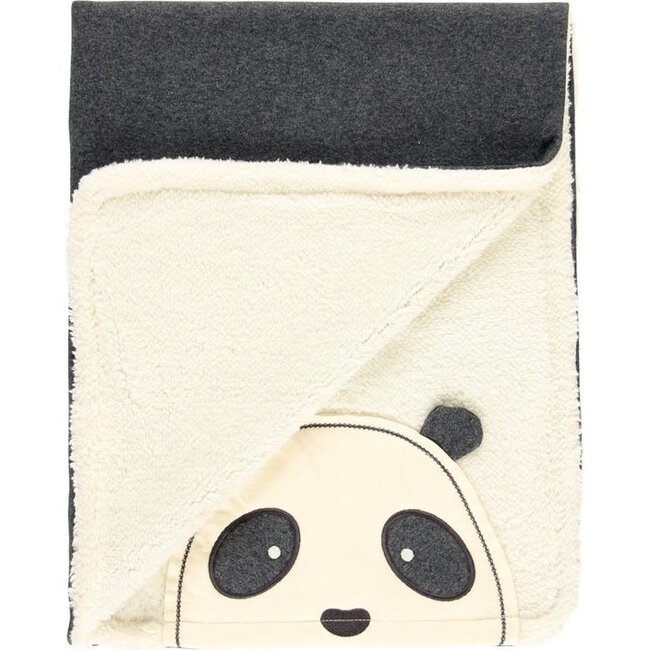 Panda Print Blanket, White - Blankets - 1