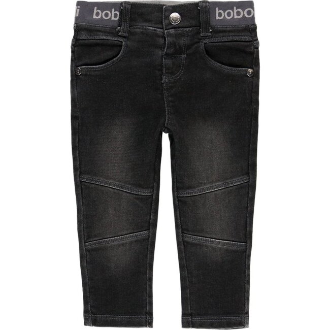 Denim Trousers, Black - Pants - 1
