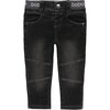 Denim Trousers, Black - Pants - 1 - thumbnail