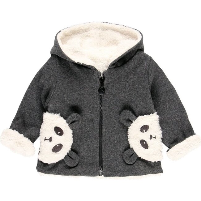 Panda Knit Jacket, Gray