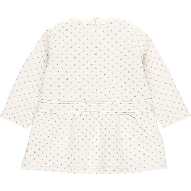 Bow Jacquard Dress, White - Dresses - 2