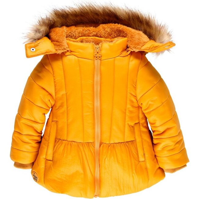 Hooded Fur Parka, Yellow - Boboli Outerwear | Maisonette