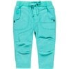 Gabardine Trousers, Turquoise - Pants - 1 - thumbnail