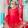 Red Sequin Dress, Red - Dresses - 5 - thumbnail