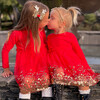 Red Sequin Dress, Red - Dresses - 6 - thumbnail