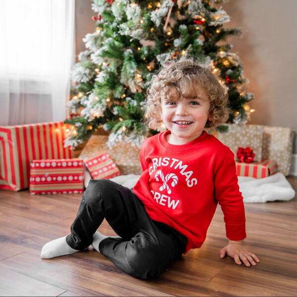 Christmas Crew L/S Sweatshirt, Red - Sweatshirts - 4