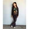 Janis Joplin Waffle Knit Dress, Dark Grey - Dresses - 2