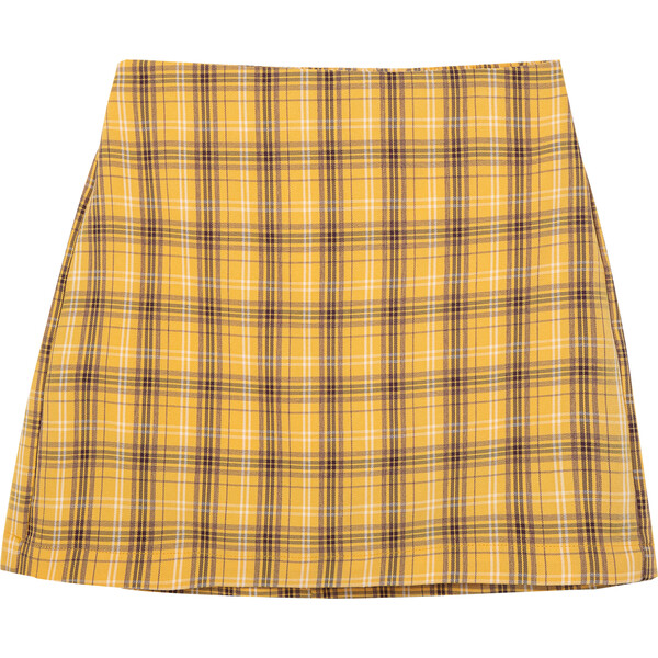 Plaid Miniskirt, Yellow - Truce Skirts | Maisonette