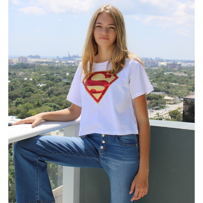 Supergirl Tee, White - Tees - 6