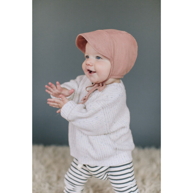 Brimmed Wren Linen Bonnet Sherpa-Lined - Hats - 2