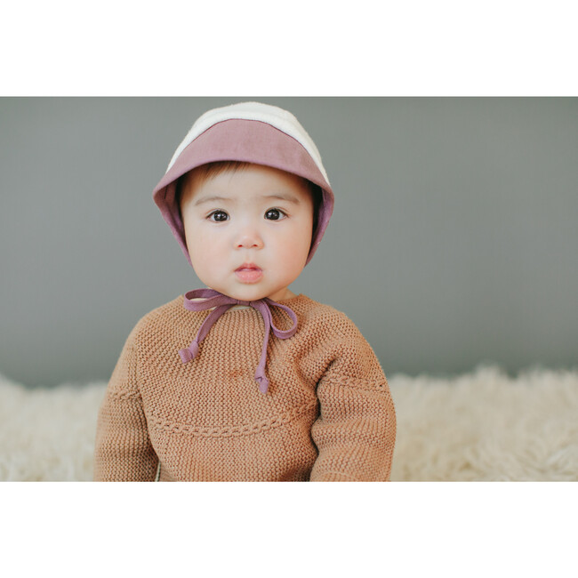 Brimmed Folklore Linen Bonnet Sherpa-Lined - Hats - 4