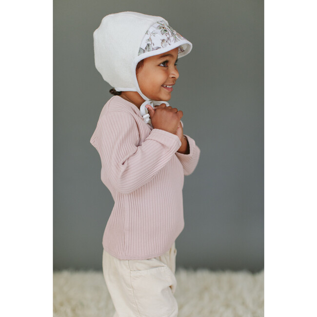 Brimmed Songbird Linen Bonnet Sherpa-Lined - Hats - 3