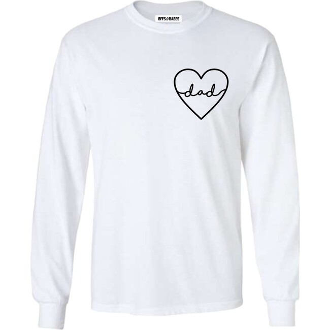 Men's Dad Heart T-Shirt, White