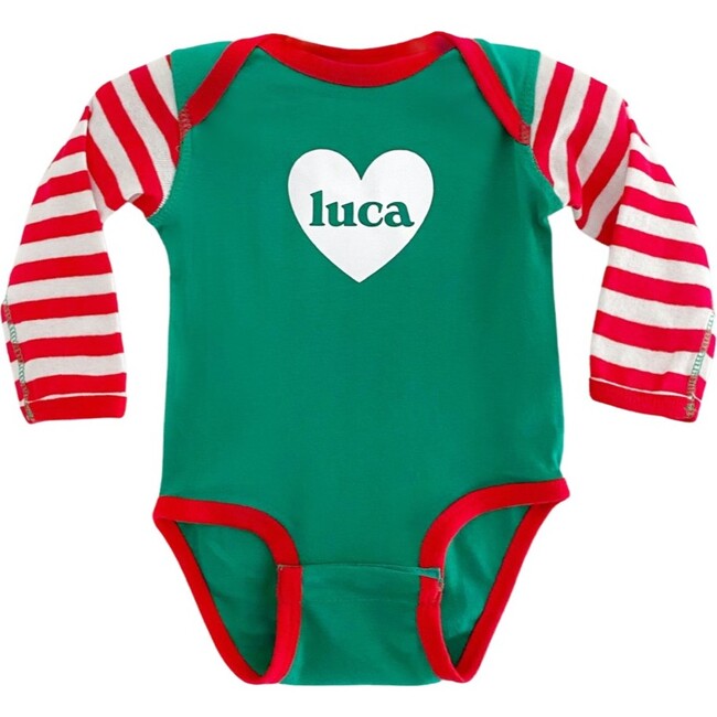 Personalized Merry Little Babesie, Red/Green - Onesies - 1