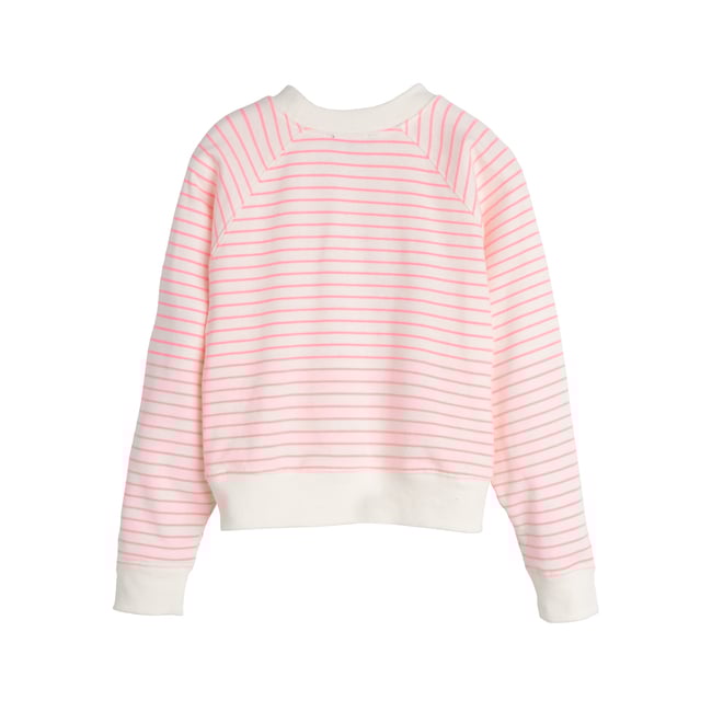 Ava Raglan Cropped Crewneck Sweatshirt, Pink Unicorn