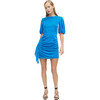 Women's Pia Dress Velvet, Sapphire - Dresses - 1 - thumbnail