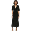 Women's Ester Dress, Velvet Black - Dresses - 1 - thumbnail