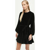 Women's Ella Dress, Velvet Black - Dresses - 3 - thumbnail